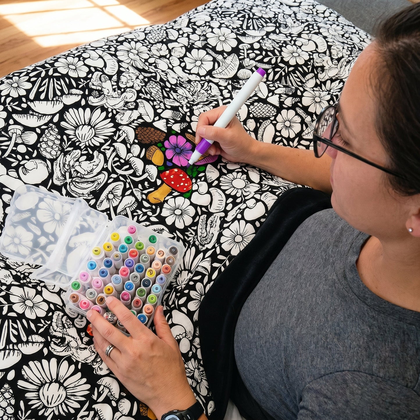 DIY Coloring Blanket with Markers