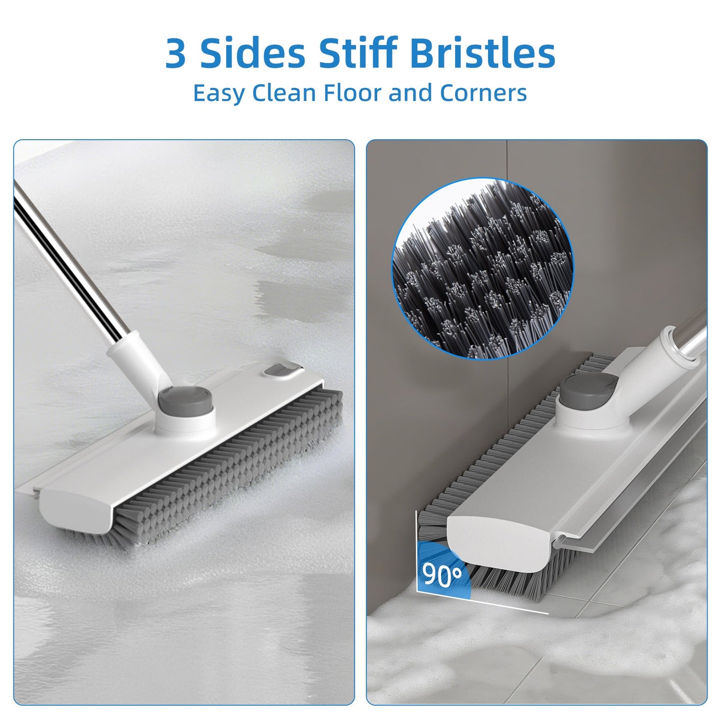 3-in-1 Scrub Brush with Long Handle