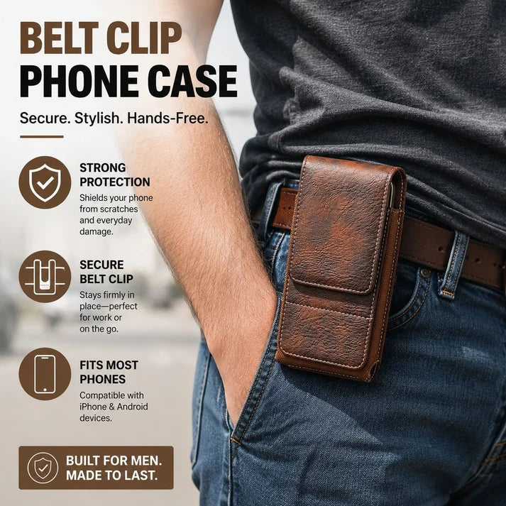 Magnetic Belt Phone Case – Secure Clip & Card Holder