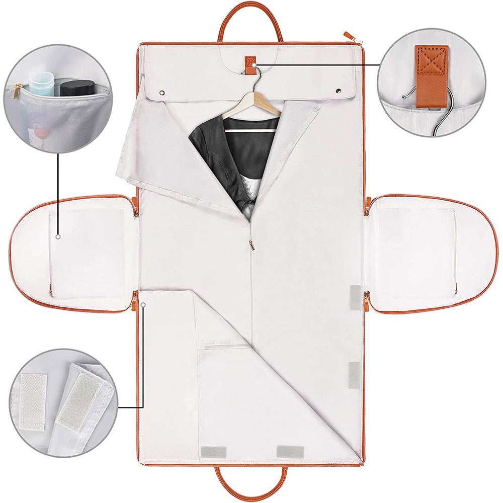 High Capacity Folding Travel Duffle – Waterproof Bag That Unfolds to Hang Clothes