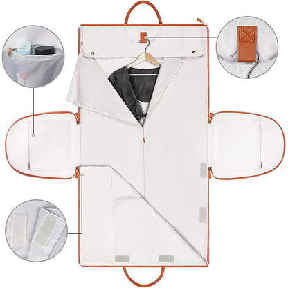 High Capacity Folding Travel Duffle – Waterproof Bag That Unfolds to Hang Clothes