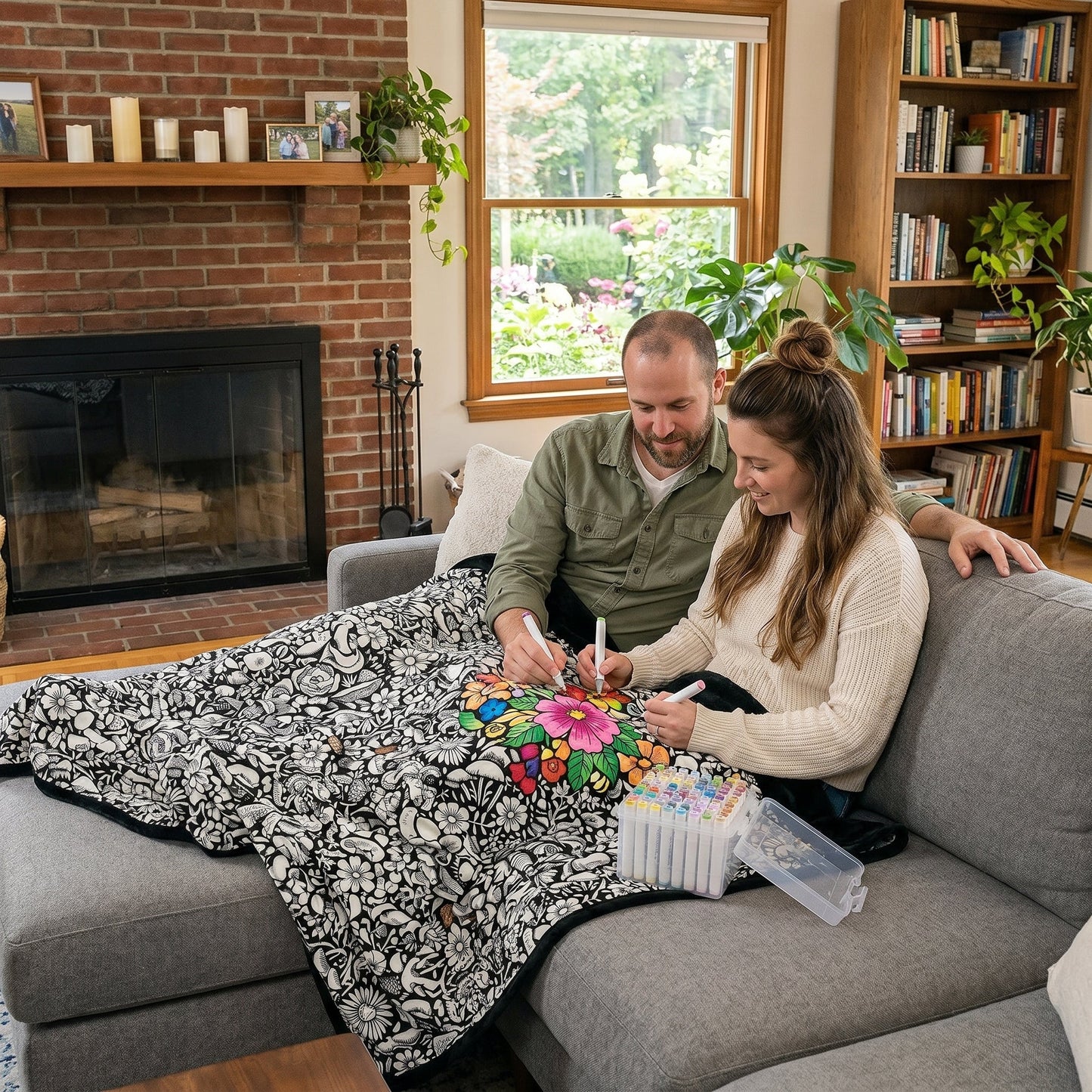 DIY Coloring Blanket with Markers