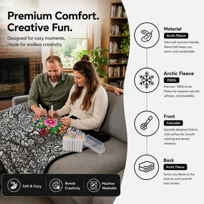 DIY Coloring Blanket with Markers